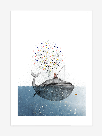 Blossom whale – Fine art print